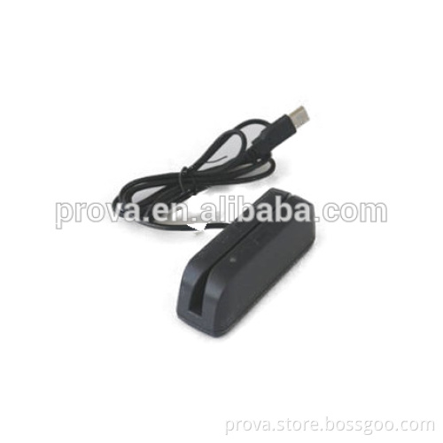mini magnetic card reader with dual-direction read capability.